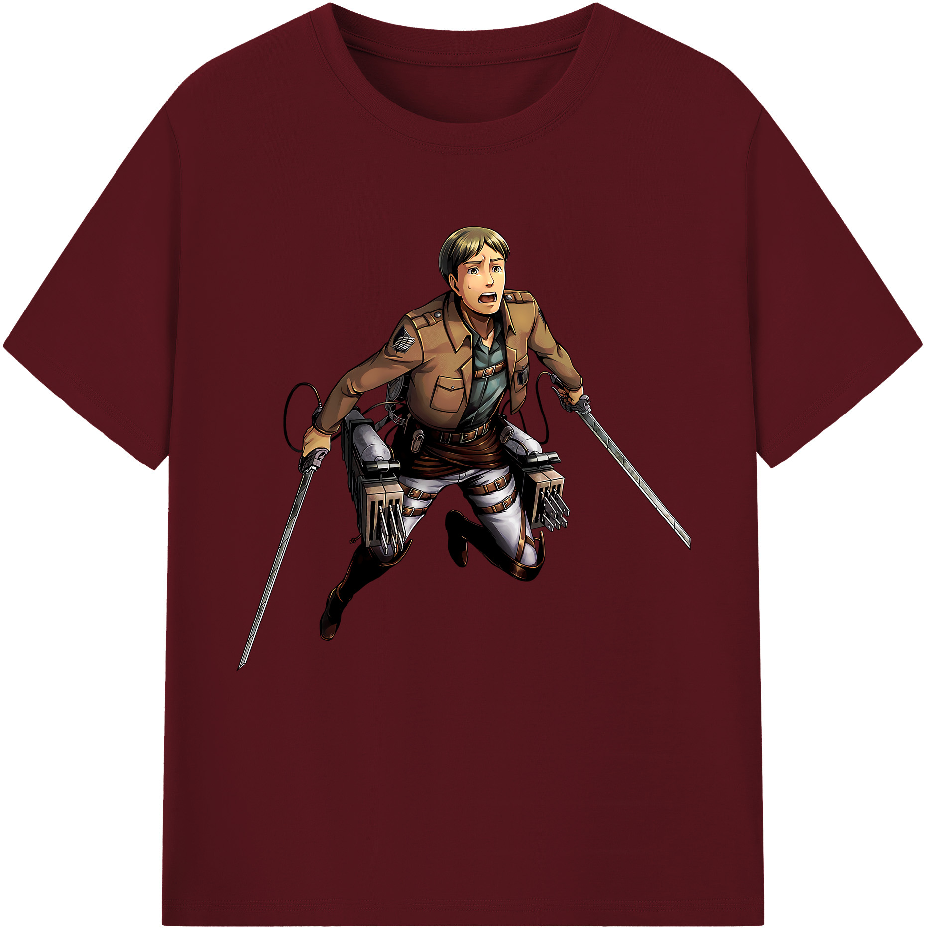 （画像用） 進撃の巨人 Attack on Titan 綿100％半袖Tシャツ（フロントプリント）